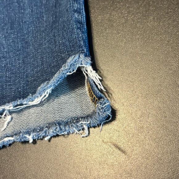 Flying Monkey Jeans Women’s 30 Distressed Raw Hem Stretch Blue Denim - Picture 7 of 8